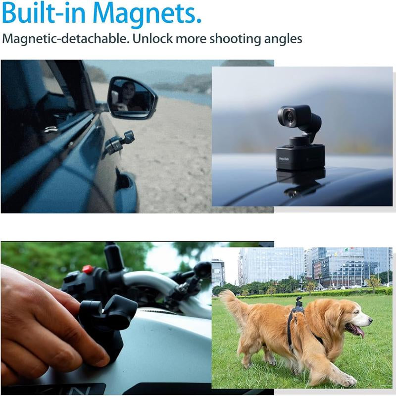 Pocket 3 Gimbal Camera,4K 60FPS Camera with Handheld 3-Axis Stabilizer,Wireless Remote Control Action Camera, AI Tracking, Detachable Handle, Magnet Base Gift Indoor Mini Camara